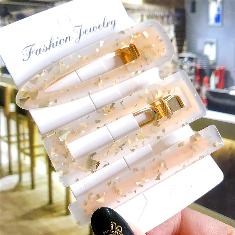 Set 3 Kẹp Tóc Kim Loại Họa Tiết Da Báo Thời Trang Cho Nữ