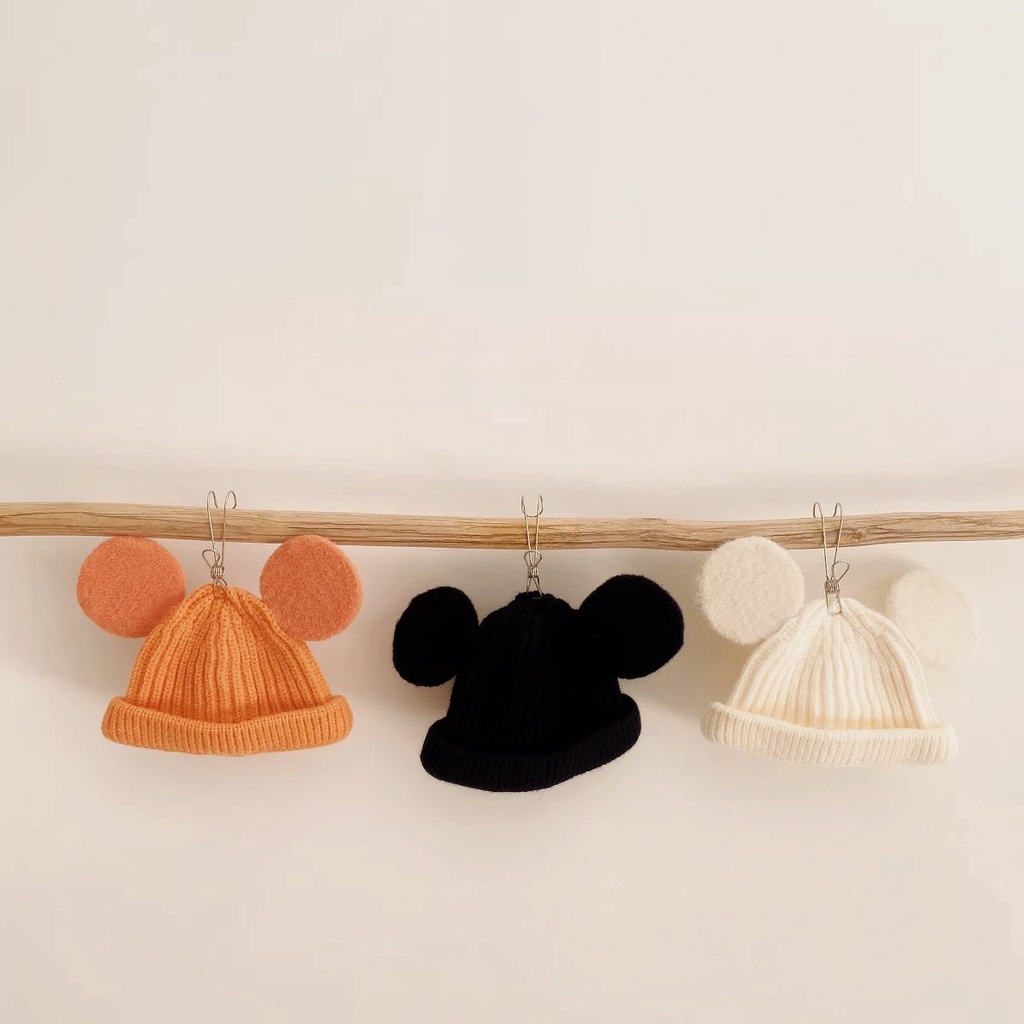 Mũ Len Hình Chuột Mickey Dễ Thương Cho Bé 1.5-3 Tuổi