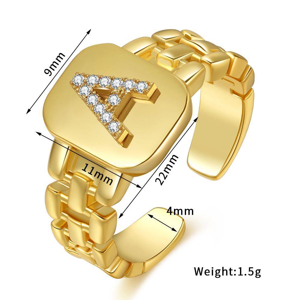 Nhẫn Hở Mạ Vàng 14K In Chữ Sang Trọng Thời Trang Cho Nữ|Bông Tai Mạ Vàng Thời Trang Cá Tính