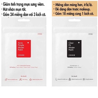 Miếng dán mụn Cosrx Acne Pimple Master Patch/Clear Fill Master Patch