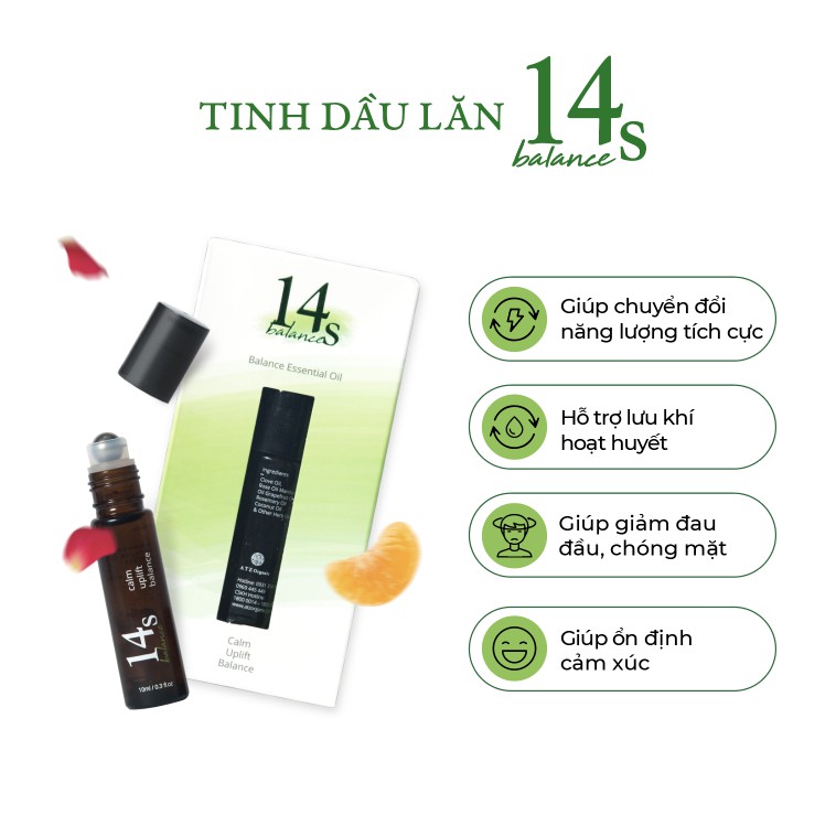 Tinh dầu lăn 14S Balance 10ml Cân bằng năng lượng & cảm xúc - Hàng chính hãng