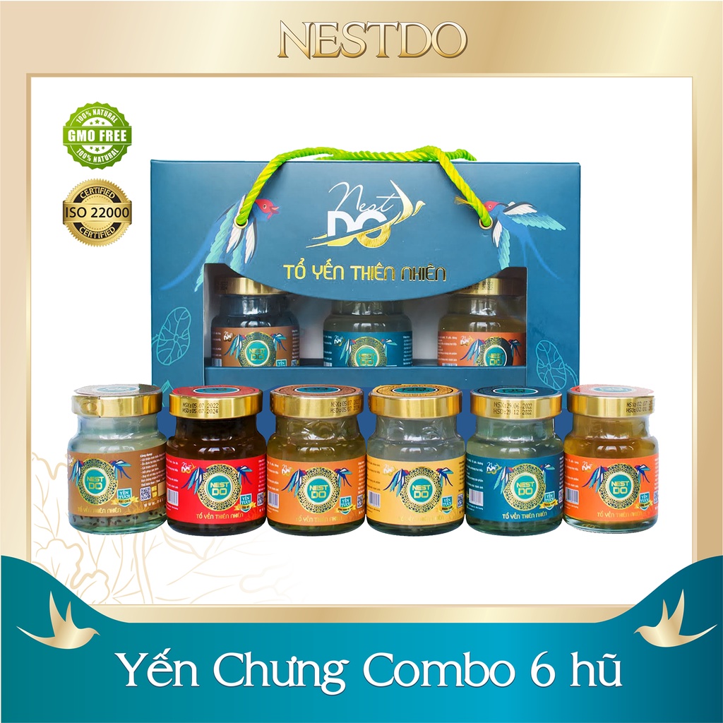 Combo 6 hủ yến chưng sẵn cao cấp Nestdo (mua 1 tặng 1)