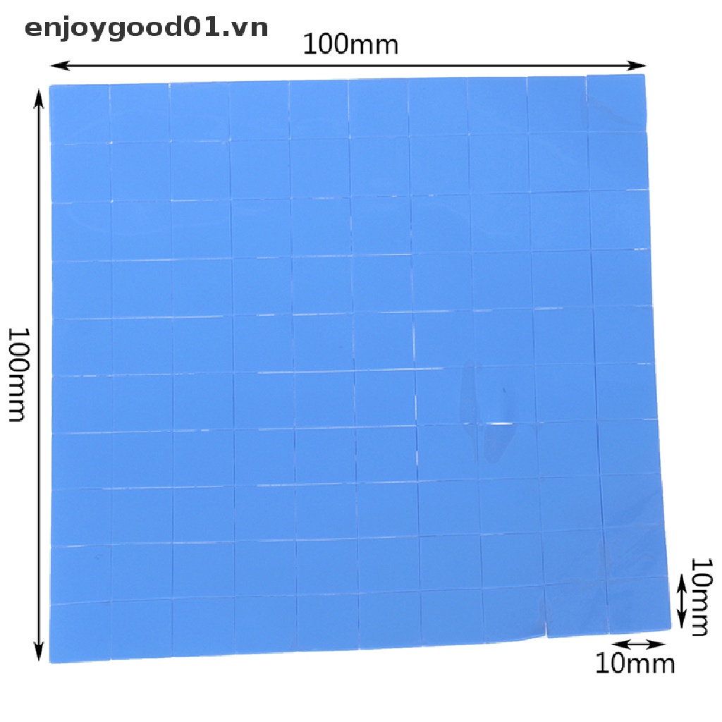 Bộ 100 Miếng Đệm Tản Nhiệt CPU GPU Bằng Silicon Kích Thước 10 * 10 * 0.5mm