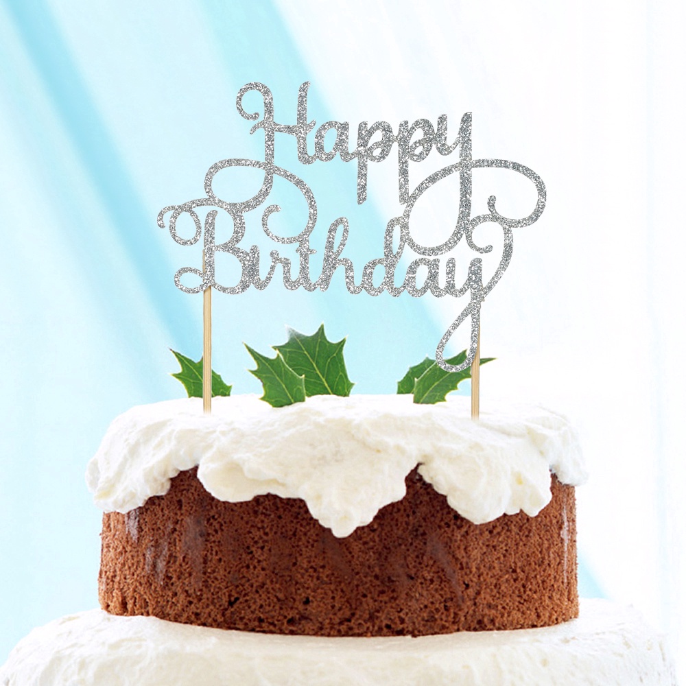 Que Cắm Trang Trí Bánh Sinh Nhật Màu Vàng / Bạc Mới