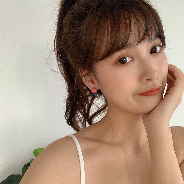 Bông tai hoa Tulip và trái Cherry dễ thương HT280