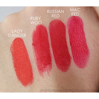 Son MAC Nutcracker Sweet Lipstick Kit Mini  - MAC red màu hồng đỏ