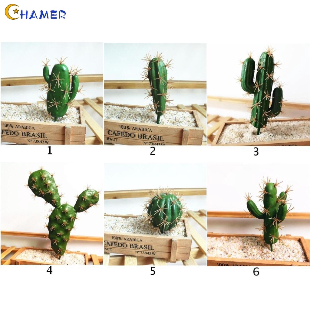 High Quality Hotel Home Decor Green Office Party 6 Styles Lifelike Succulent Tropical Friends Gift Artificial Cactus