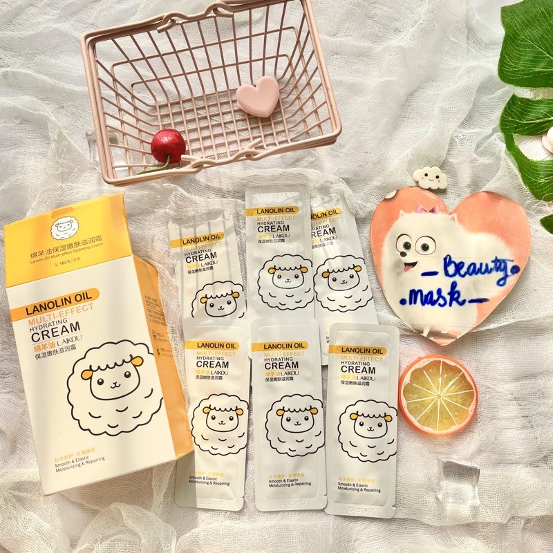 🐑💦 Gói lẻ sample kem dưỡng đa năng Lanolin oil (cream) nội địa Trung thuộc nhà Laikou (có 3 size) 💦🐑