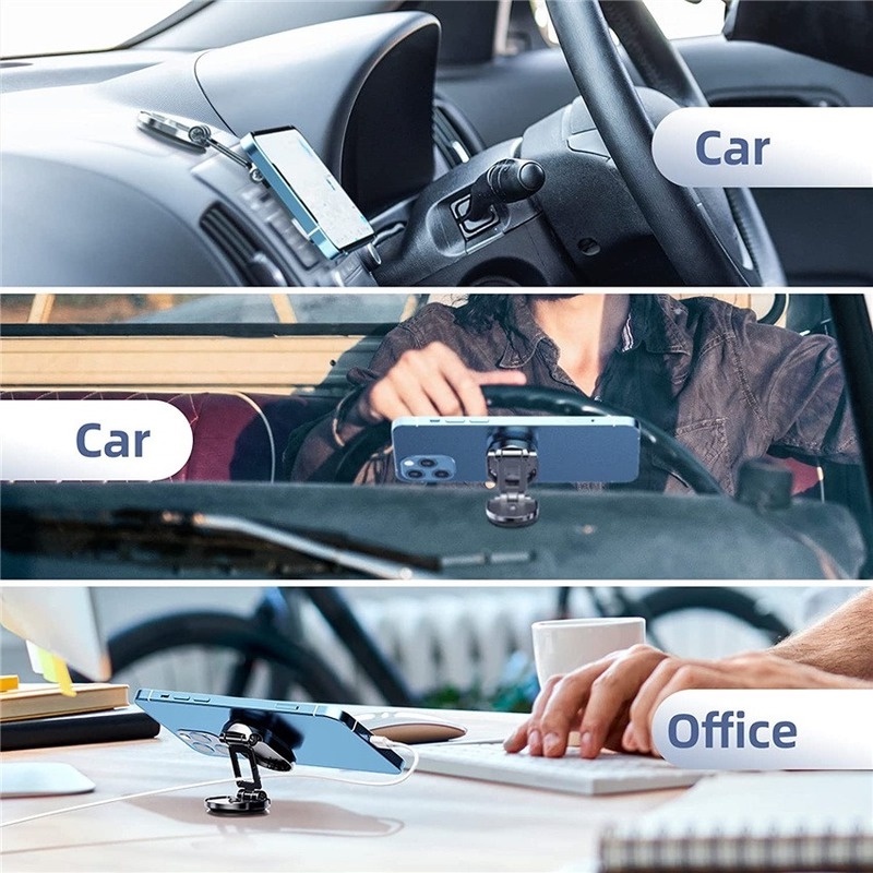 Giá Đỡ Điện Thoại Tự Dính Xoay 360 Độ Chống Rơi Thông Dụng Cho Xe Hơi°Giá Đỡ Điện Thoại Bằng Kim Loại Có Thể Xoay Tiện Dụng Cho Xe Hơi / Nhà Cửa /