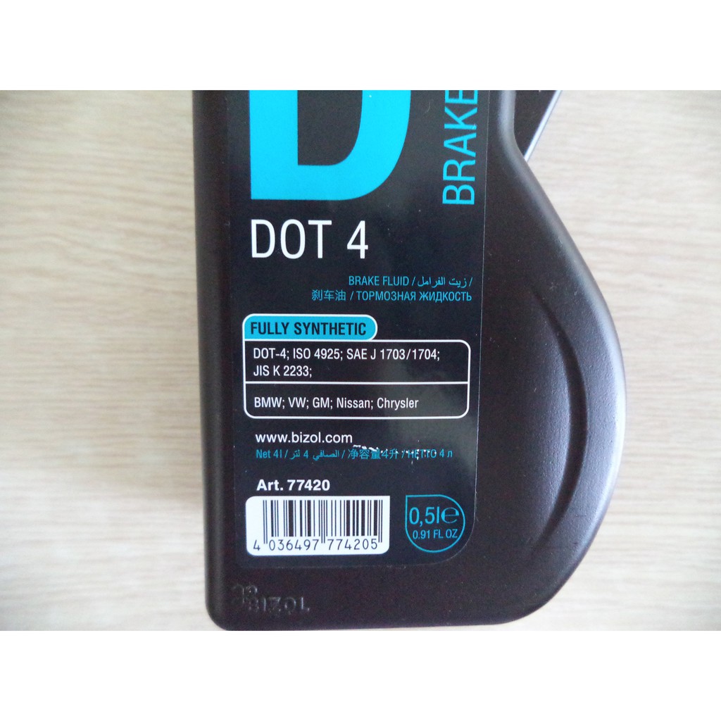 Dầu phanh Bizol DOT4  500ml