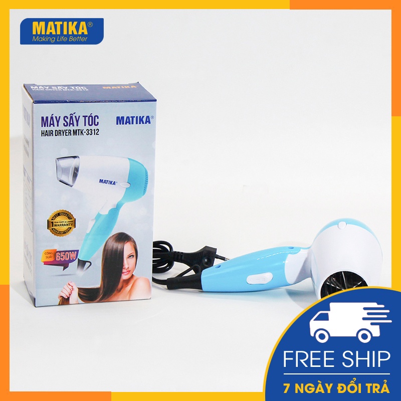 Máy Sấy Tóc Mini MATIKA 650W MTK-3312