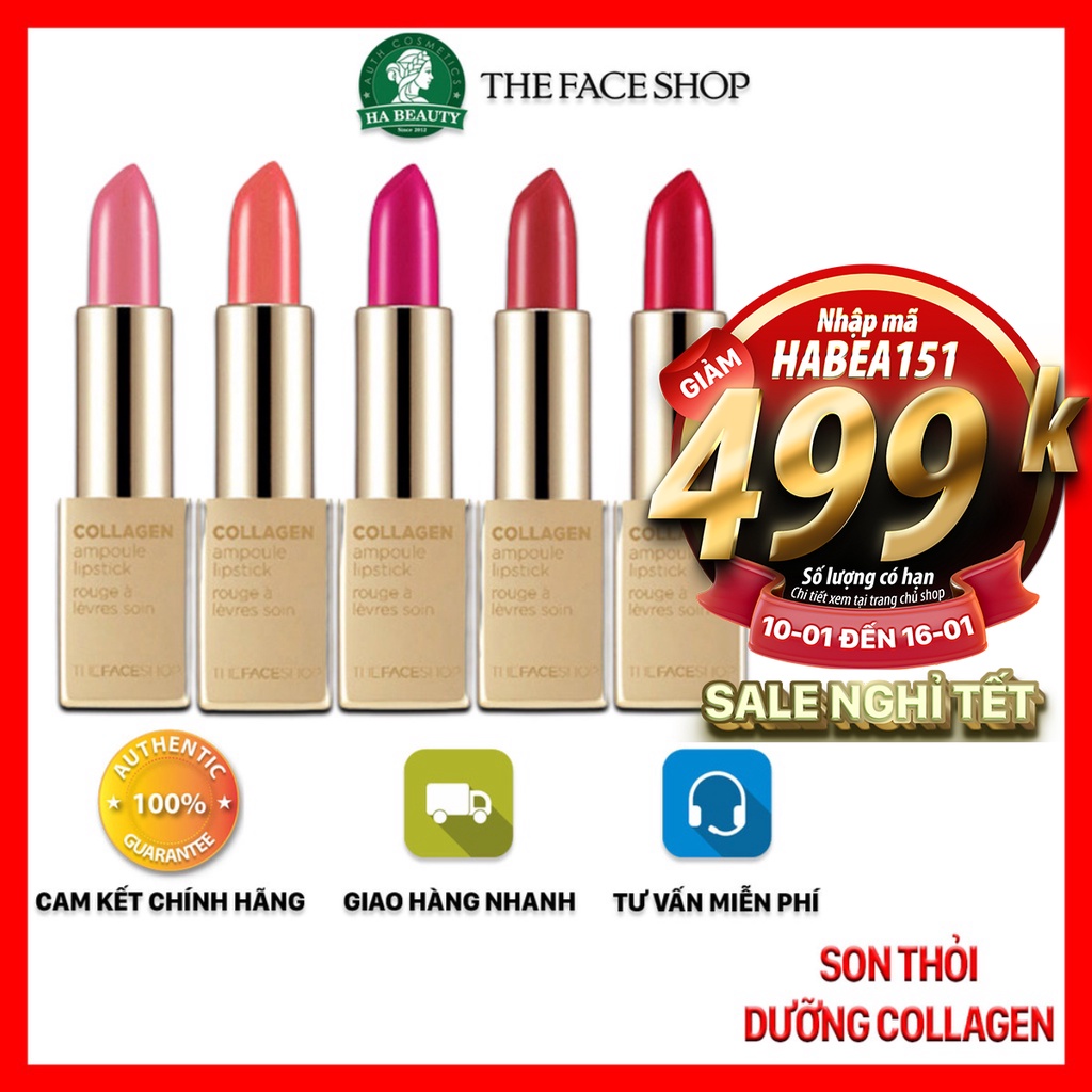 Son lì dưỡng COLLAGEN AMPOULE LIPSTICK The Face Shop