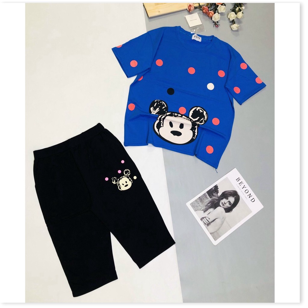 ĐỒ BỘ MẶC NHÀ NỮ QUẦN LỬNG ÁO THUN HỢP THỜI TRANG KHANH AN FASHION