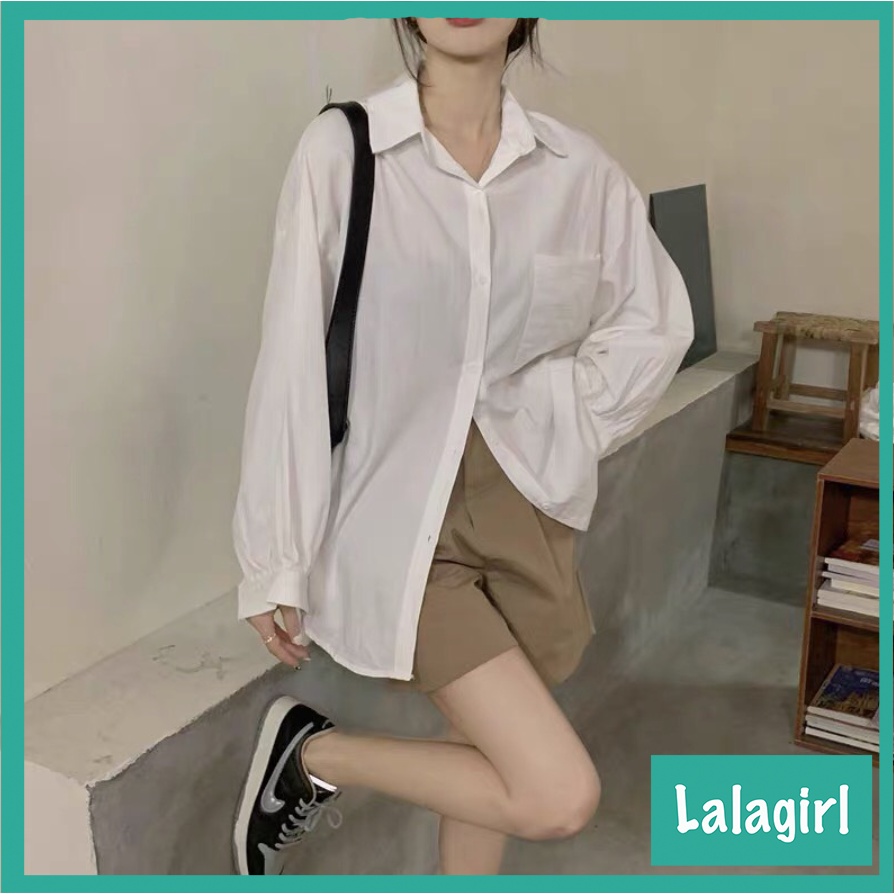Áo Sơ Mi Tay Phồng Cổ Đức Phối Túi Mặc Kèm Gile