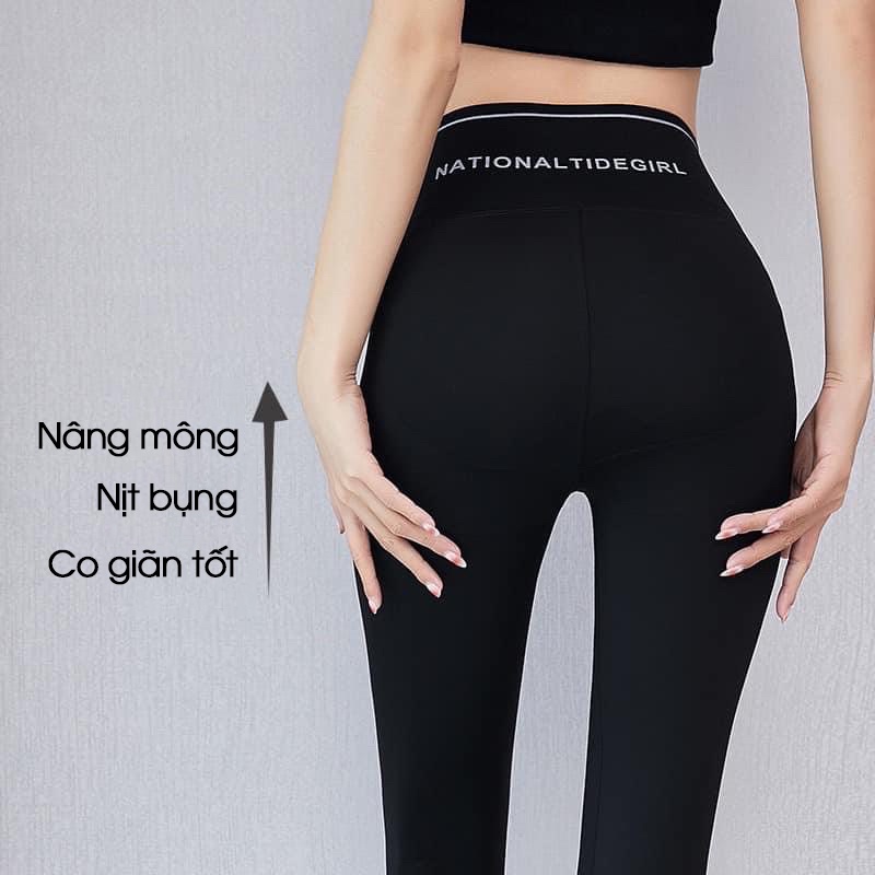 Quần Legging cạp chéo Wado chất cotton co giãn thoải mái, giúp nâng mông, nịt bụng