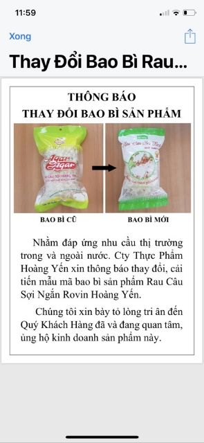 Miến rau câu sợi ngắn ăn no lâu