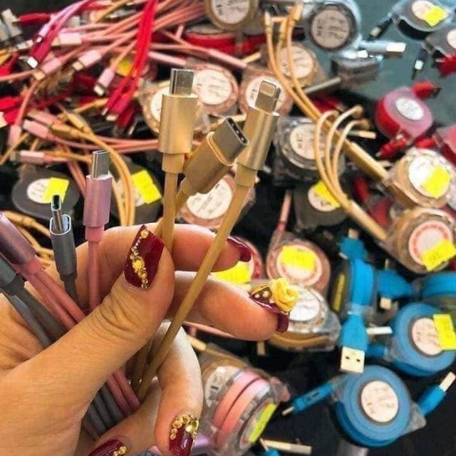 Dây sạc rút 3 đầu