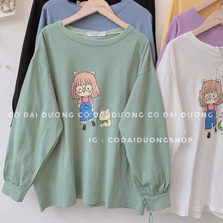 [Sói Xám] [Free ship 50k] ❤️❤️❤️- Áo cô gái tóc vàng đeo kính bo tay