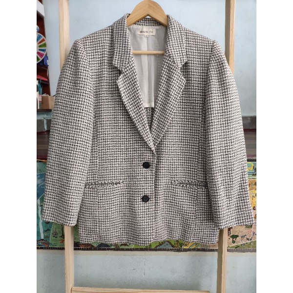 Áo khoác vest blazer dạ, hàng si Nhật