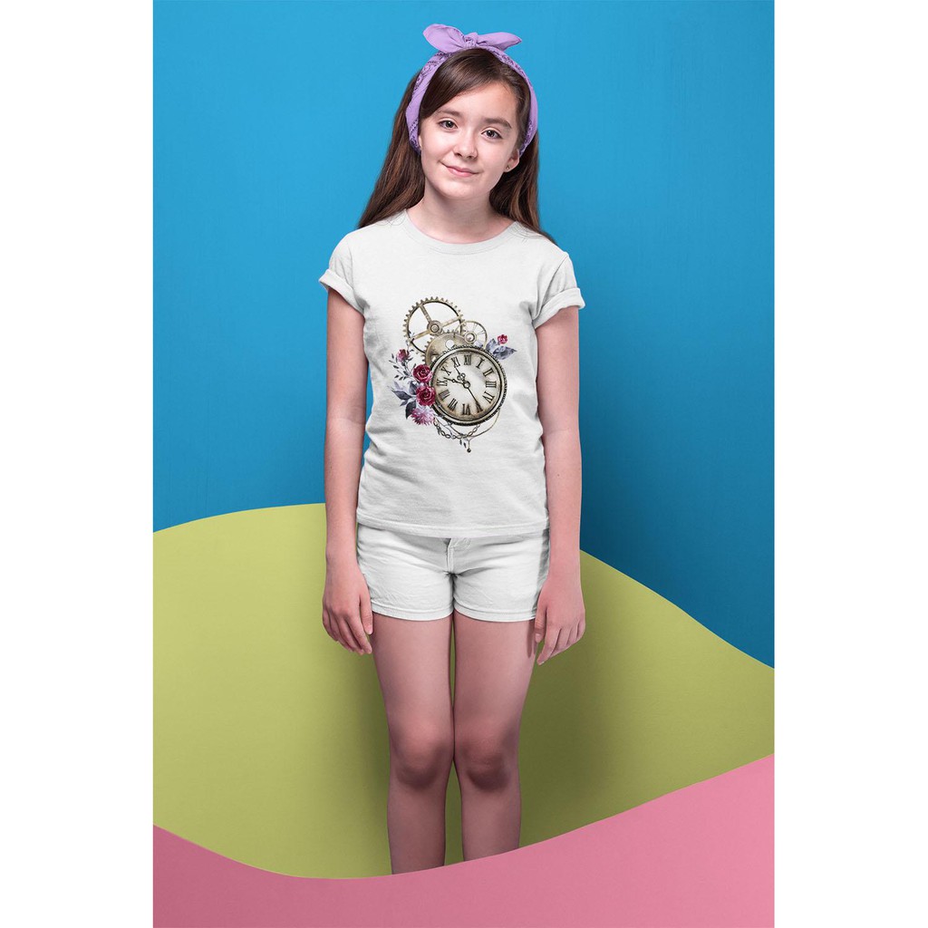 Áo thun Nữ in hình đồng hồ vượt thời gian - Cotton Thun - Phong Cách Dẽ Thương - Cá Tính Và Đẹp