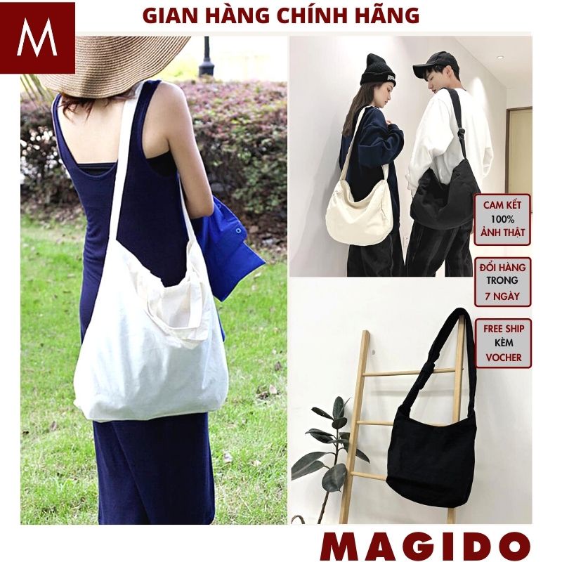 Túi tote túi vải canvas phong cách Hàn quốc💚túi đeo chéo nữ, đi học đi chơi cực cute phong cách ulzzang MAGIDO