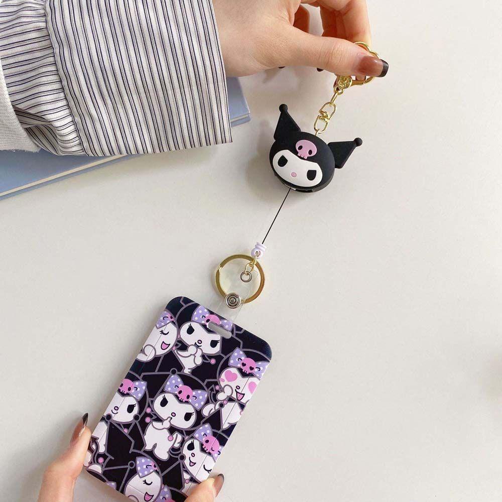 Ví Đựng Thẻ / Xe Buýt / Thẻ Ngân Hàng Hình Mèo Kitty Melody Có Móc Khóa Thu Gọn Được