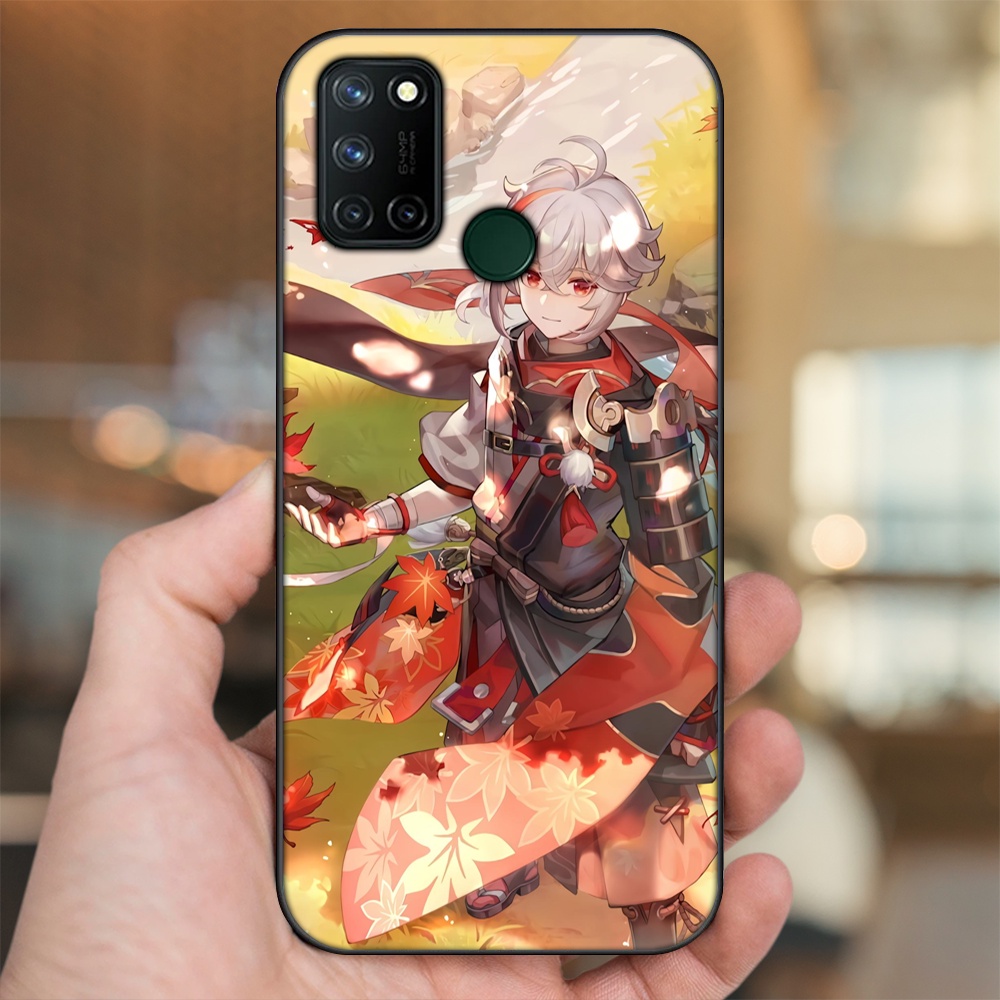 Ốp lưng Realme C17, 7i viền đen in hình Kazuha Genshin Impact
