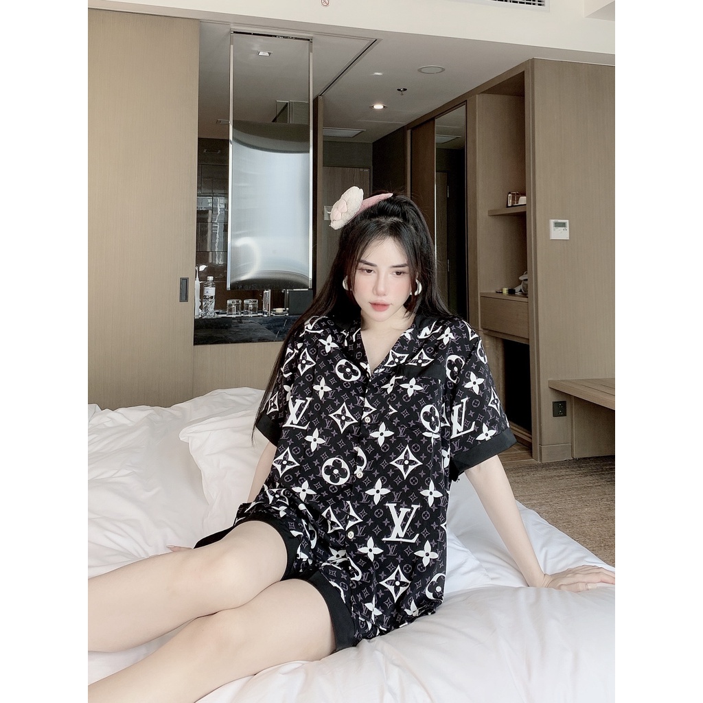 Set Bộ Đồ Ngủ Nữ Pijama BIG SIZE Quần Đùi Áo Cộc Lụa Mango Pizama Chuẩn Mềm Mịn Mát Form Rộng THUS6112