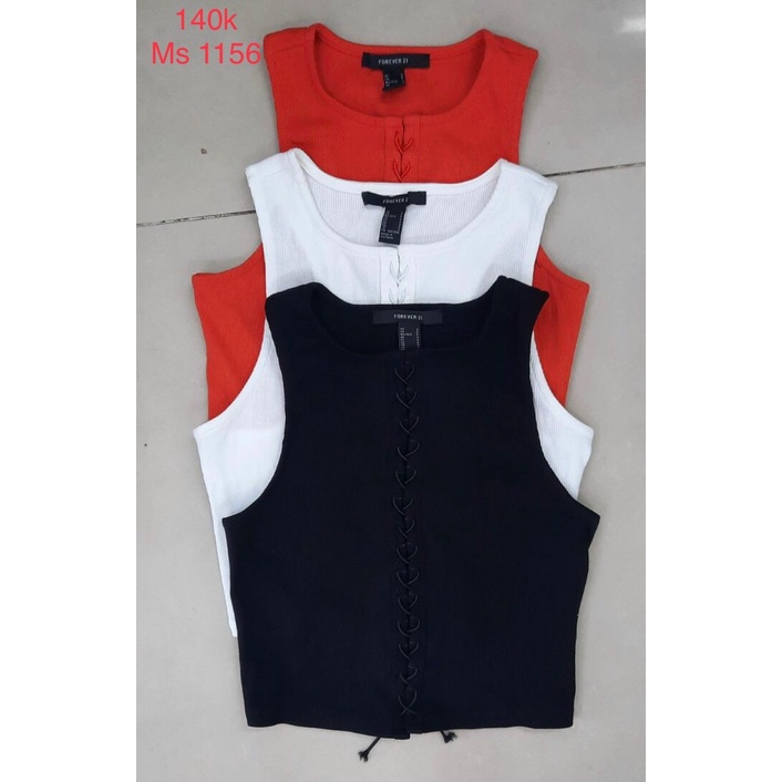 Áo croptop ba lỗ dây đan kiểu