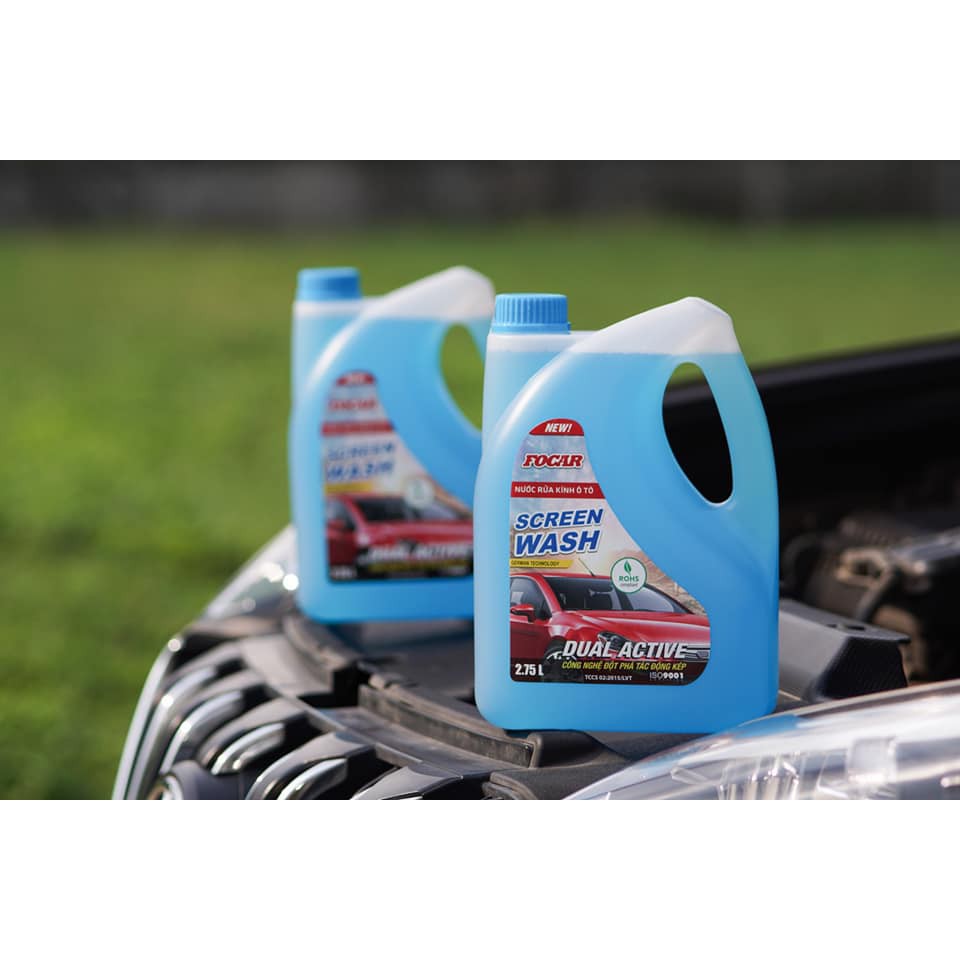 Combo 2 can nước rửa kính ô tô Focar Screen Wash 2.75L