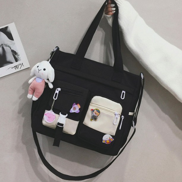 [Tặng kèm phụ kiện] Túi tote ulzzang chống nước nữ B161