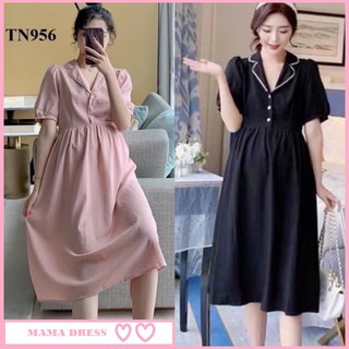 Đầm-váy bầu công sở thời trang thiết kế dáng dài babydoll xinh đẹp MAMADRESS phù hợp dự tiệc mùa hè