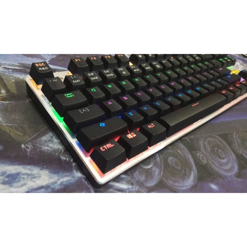 ✅ Bàn phím cơ Zero ( Blue Switch )  Led Rainbow ✅ TKL 87 phím ( ĐEN )