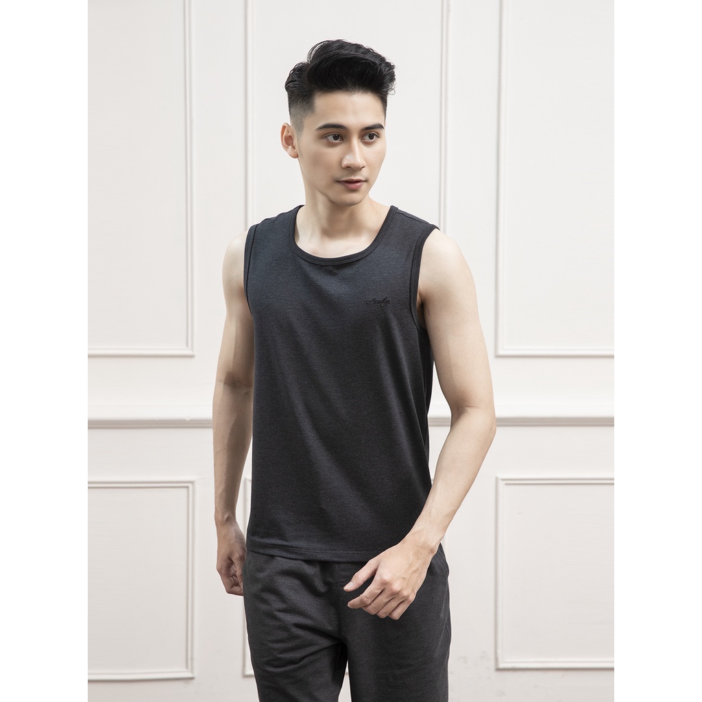 Áo ba lỗ nam tanktop ARISTINO ATT009S1 dáng ôm Reguler fit, chất liệu cotton cao cấp