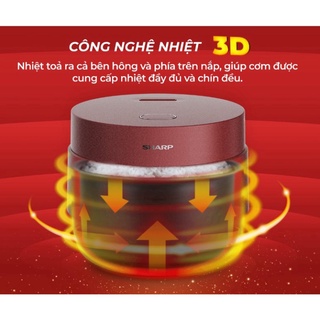 Nồi cơm điện tử Sharp KS-COM100DV-RD/WH (1 Lít)
