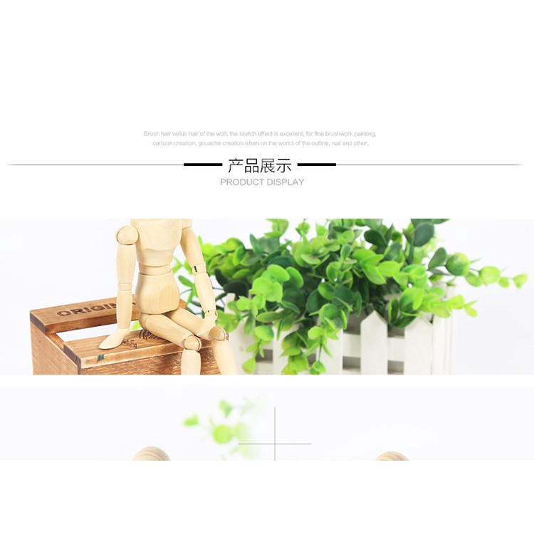 1 Mô Hình Người Gỗ Vẽ Tranh Chuyên Dụng 5.5inch