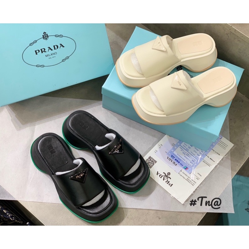 DÉP XUỒNG PRADA QUAI NGANG