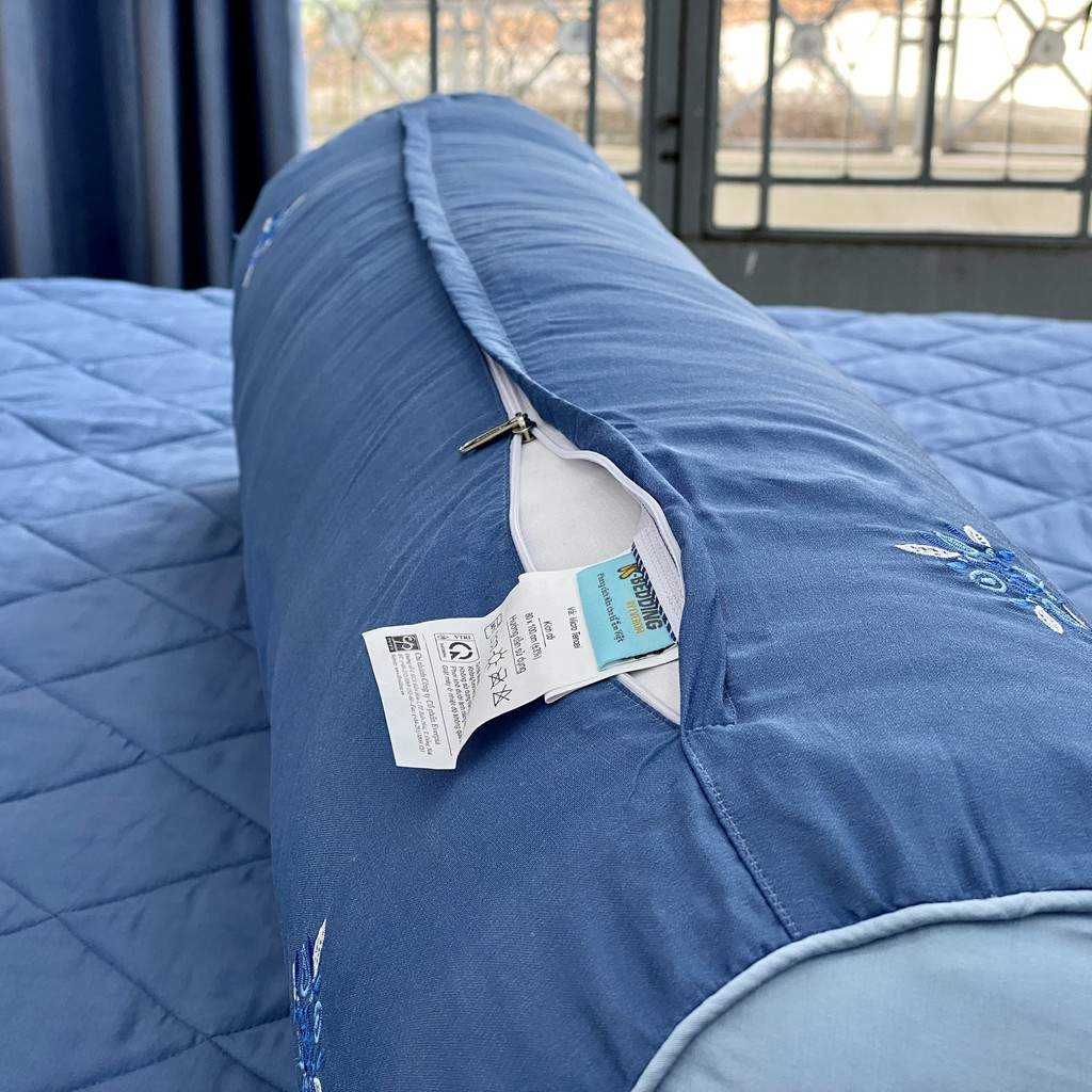 Vỏ gối ôm Hàn Quốc K-Bedding By Everon Microtencel KMTS Thêu họa tiết 80x100cm