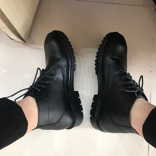 giày đốc da thể thao cổ lửng tăng chiều cao