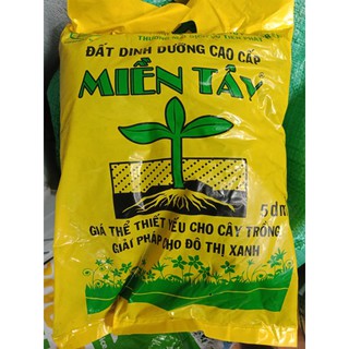 Đất sạch Miền Tây (5dm3) là hỗn hợp đất trồng sản xuất từ nguồn hữu cơ tự nhiên giàu dinh dưỡng, trồng sen đá, xương rồn