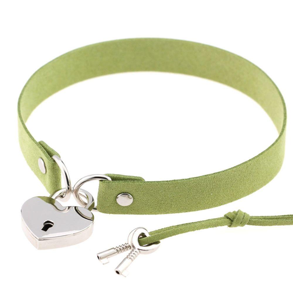 BSUNS Vòng Cổ Choker Mặt Ổ Khóa Và Chìa Khóa