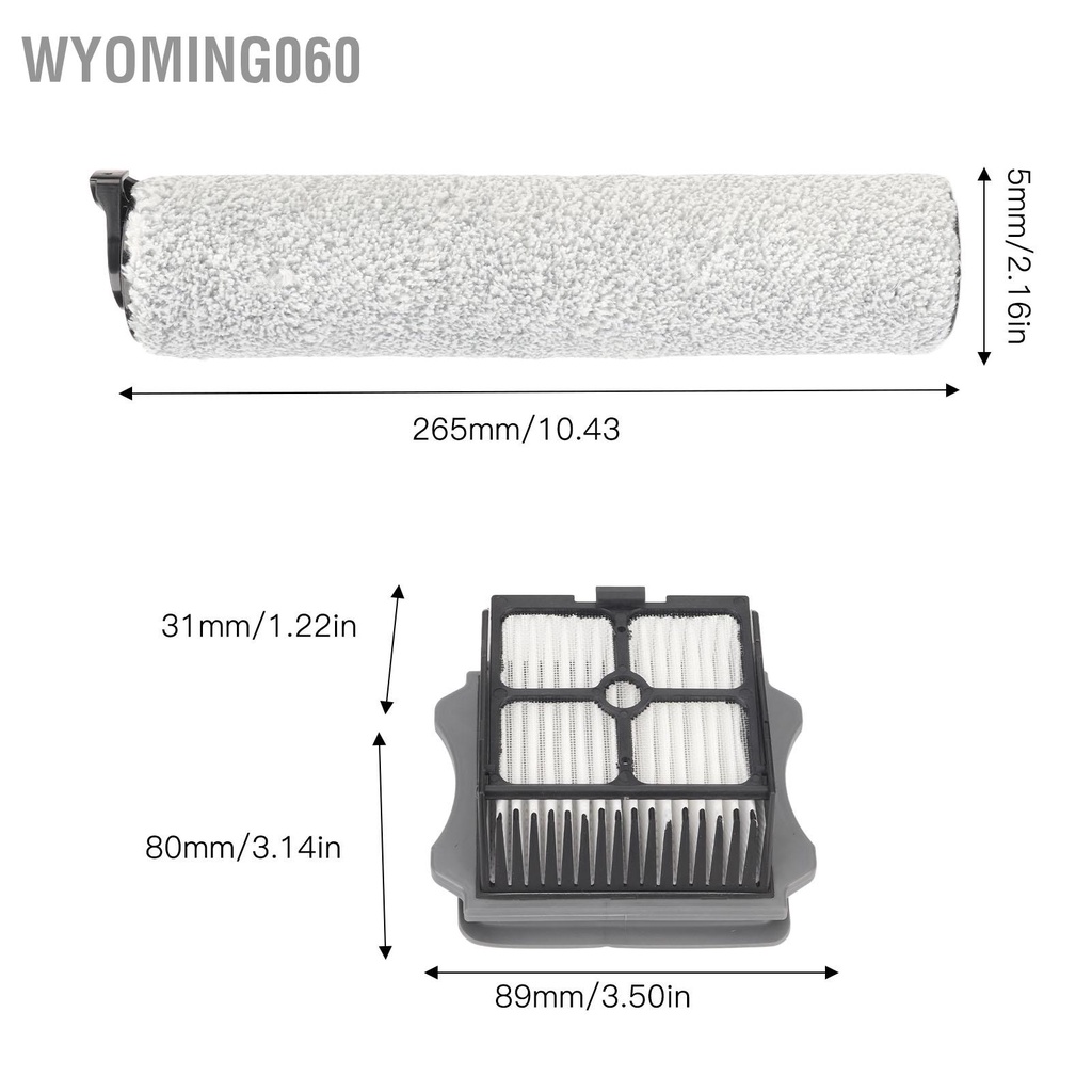 Wyoming060 Bộ lọc bàn chải con lăn sàn thay thế hiệu quả mềm cho máy giặt có dây TINECO STEAM