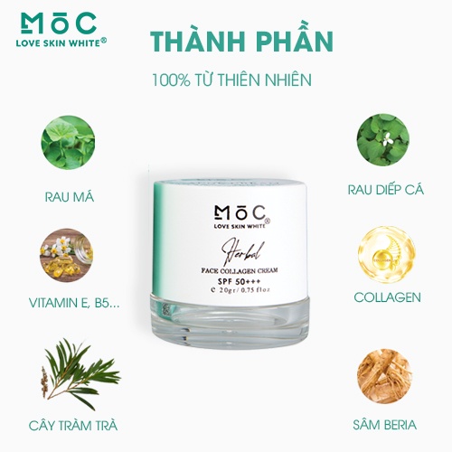 Kem dưỡng ngăn ngừa mụn thâm Collagen Love Skin White Mộc 20g