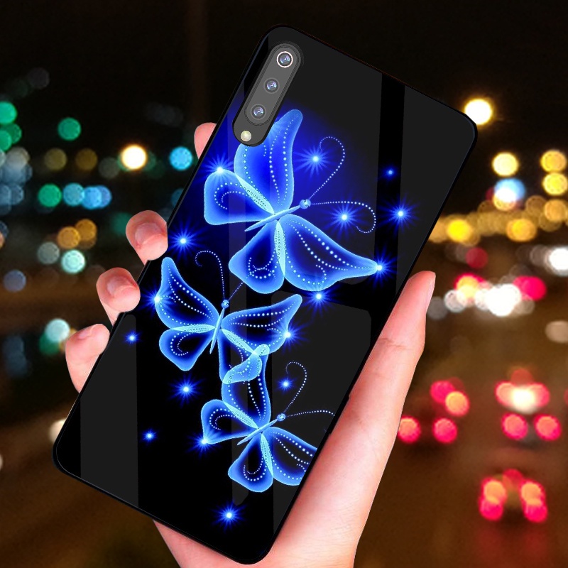 Ốp kính Xiaomi Mi 9 / Mi 9 SE / Mi 9 Pro / Mi 9 Lite mặt lưng chống bể hình hoa đẹp