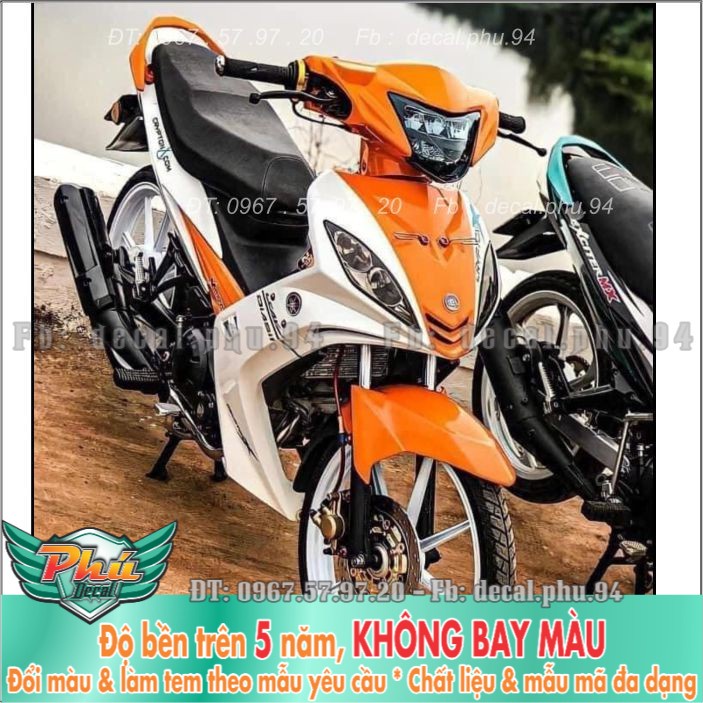 Tem rời Exciter 2006-2010 Crypton Trắng cam (B) -1