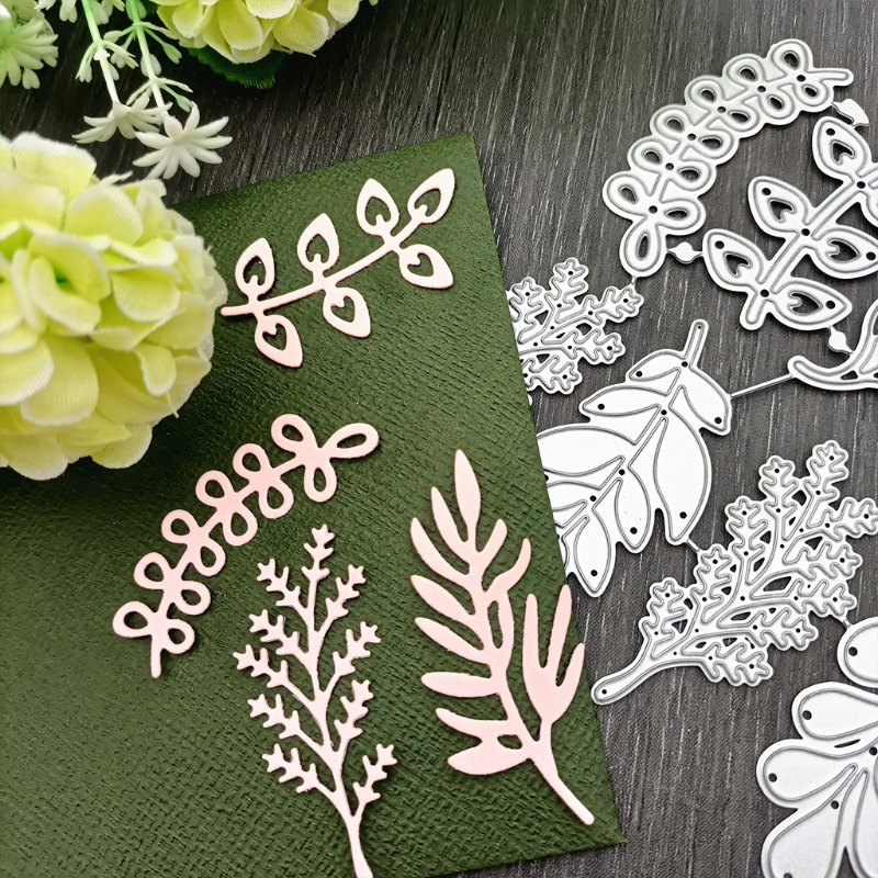 Khuôn Cắt Giấy Kim Loại Hình Cành Lá Xinh Xắn