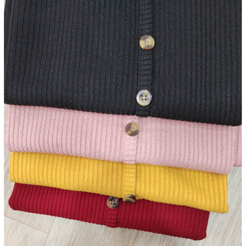 Áo len gân SEFA cổ tim dáng ôm giữ nhiệt nhiều màu | BigBuy360 - bigbuy360.vn