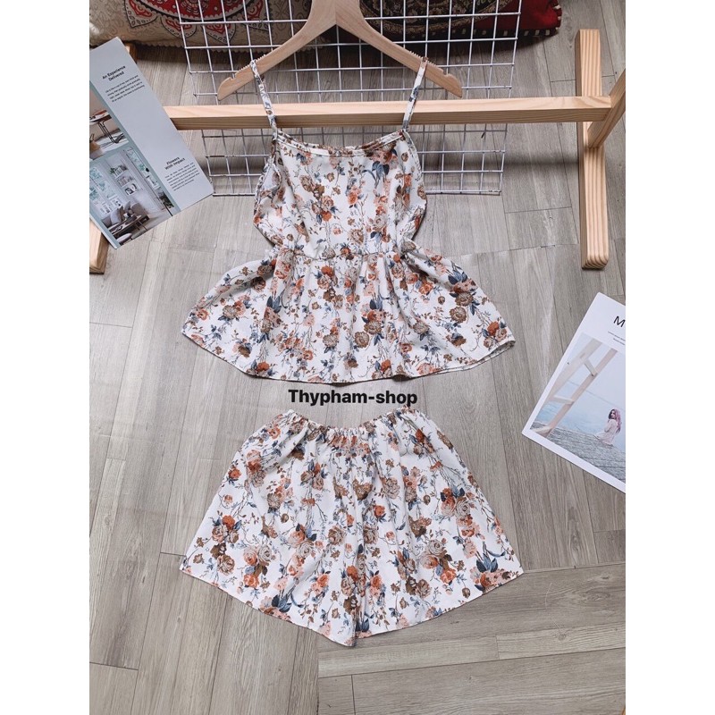 Bộ voan lụa mặc nhà mát
