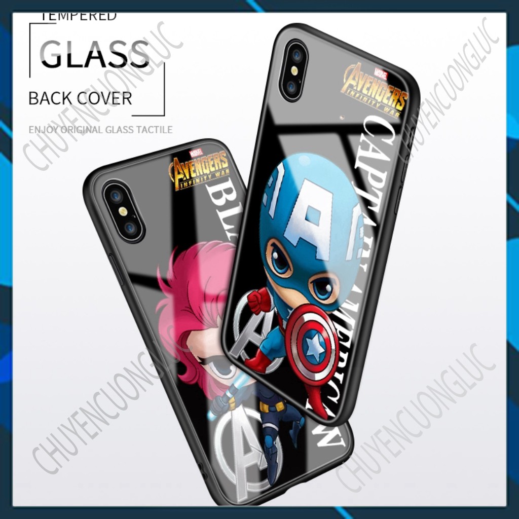 [SALE] Ốp điện thoại kính cường lực in hình Marvel Avenger hoạt hình cho Samsung Galaxy S20 Plus S20 Ultra