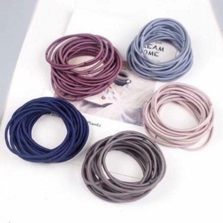 Set 5 dây buộc tóc mix màu, dây buộc tóc